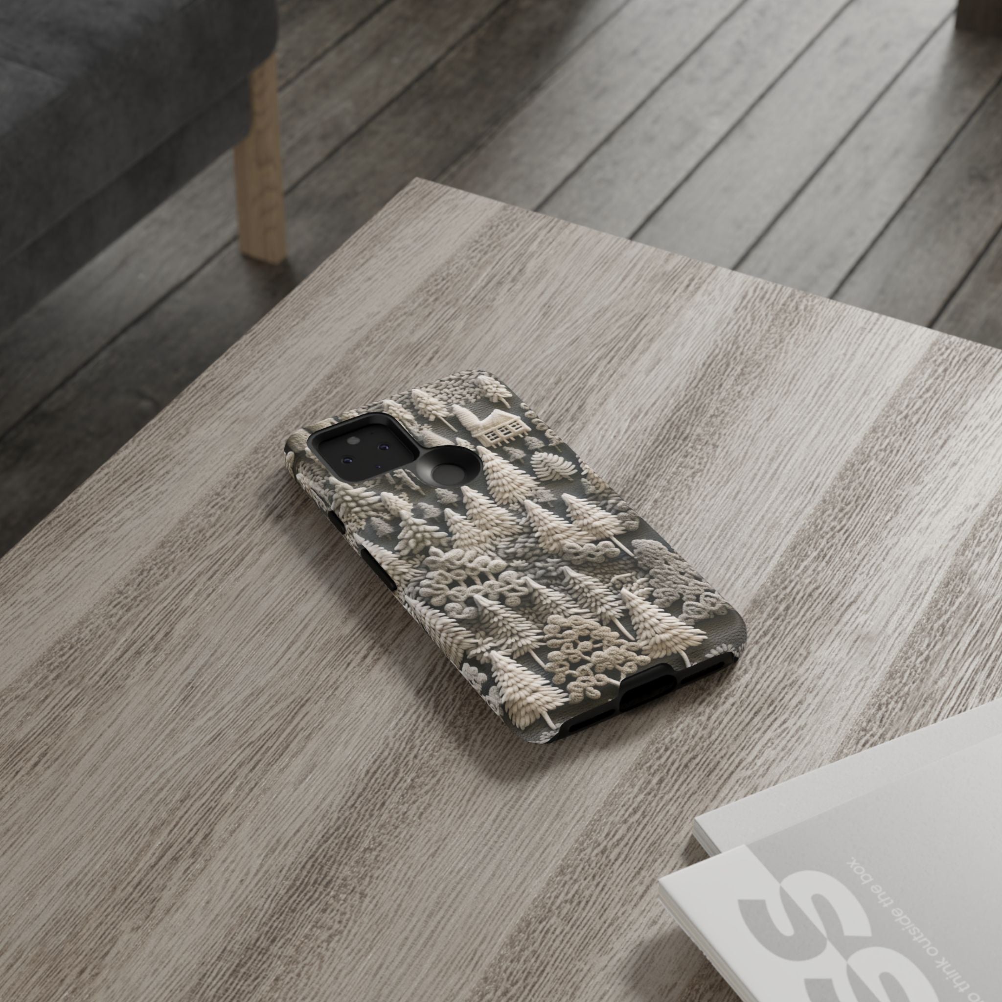 The Frozen Forest, Phone Cover Tough Case with a 3D knitted effect, Winter Motives, iPhone | Samsung