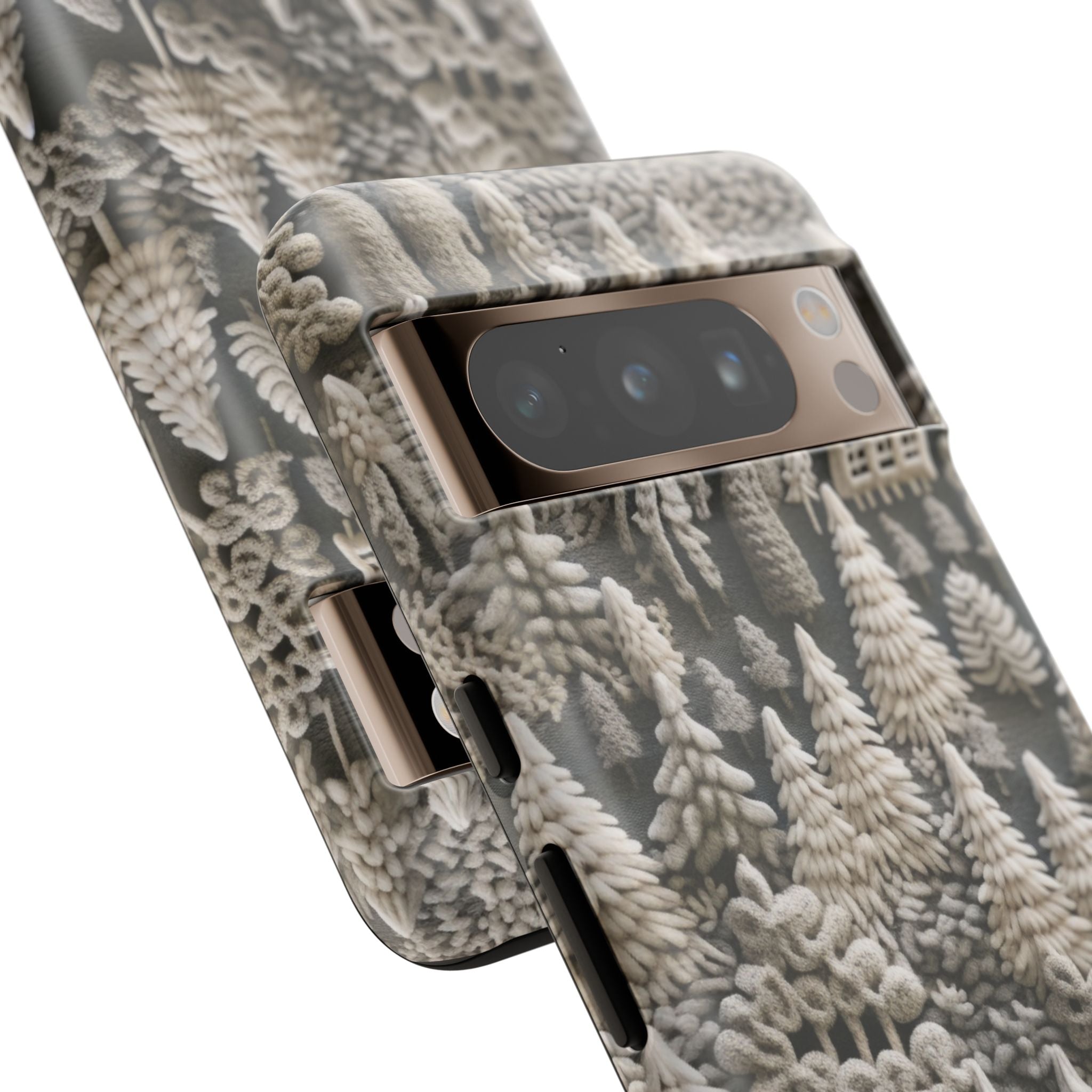 The Frozen Forest, Phone Cover Tough Case with a 3D knitted effect, Winter Motives, iPhone | Samsung